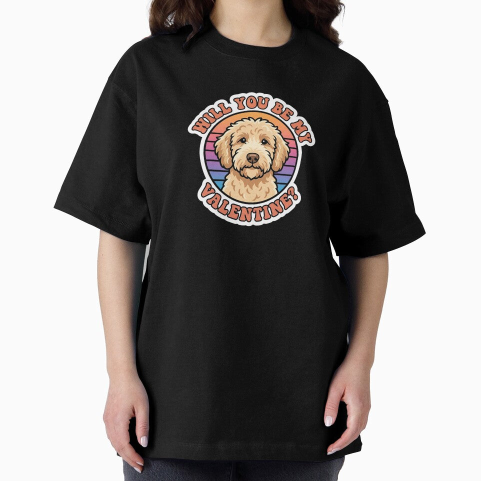 Goldendoodle Valentine - Retro Sunset Puppy by M1234s