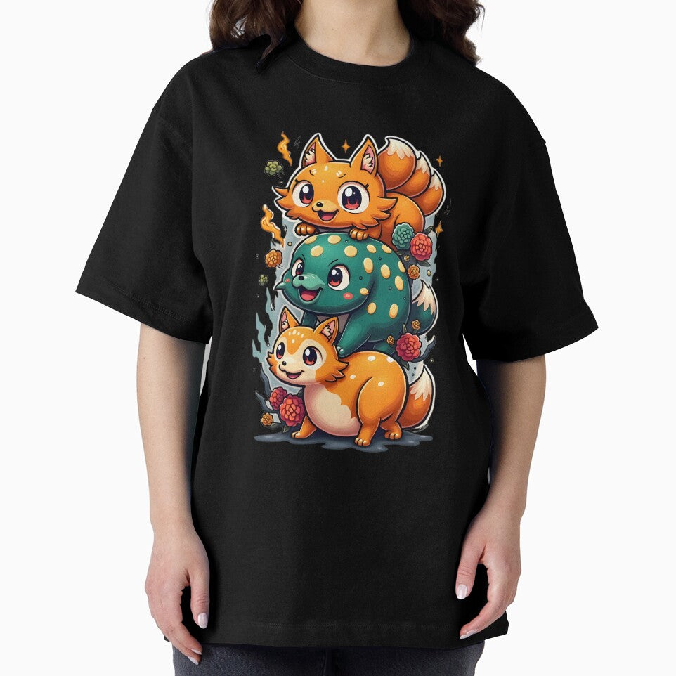 Magical Yokai Friends – Kawaii Trio in Japanese Style by ARIKEN
