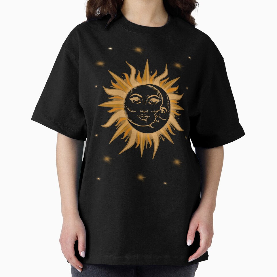 Sun and Moon in golds and tans by clounewcomb