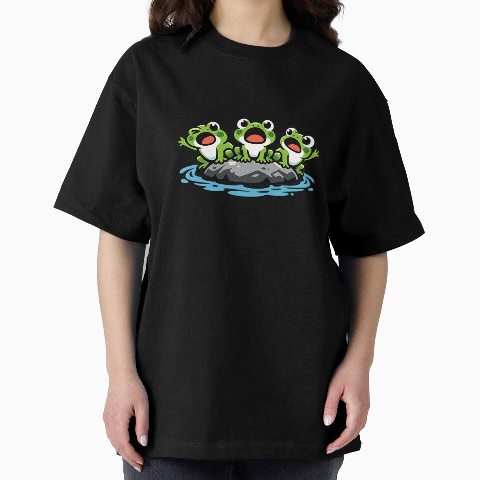 Cute Frog Calling Mom Funny Cartoon Design by Shopex10