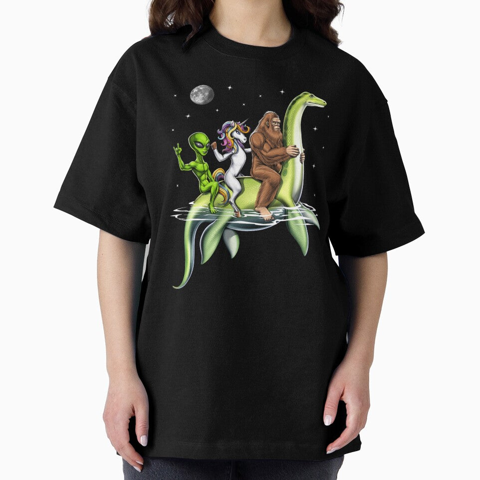 Cryptids Riding Loch Ness Monster by underheaven