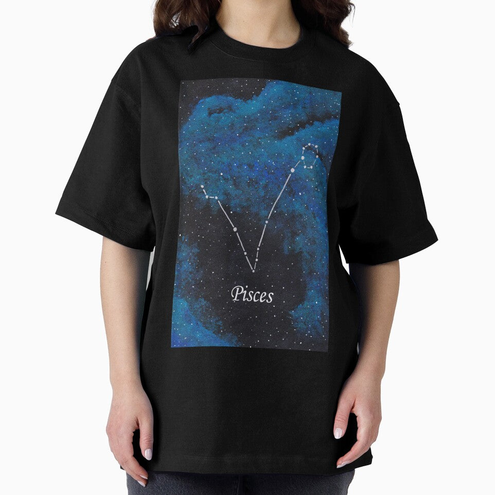 Pisces Zodiac Sign Space Painting by CoryellArt