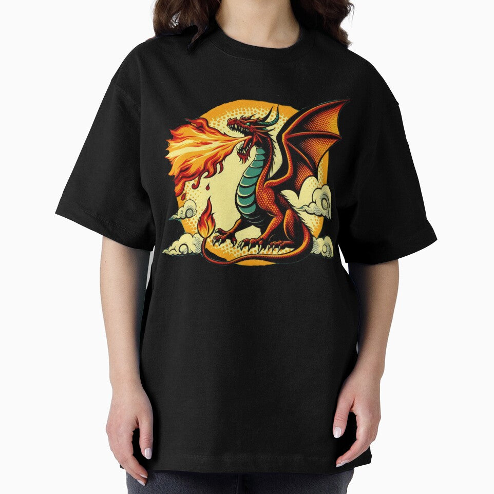 vintage  Fiery Outburst dragon breathing fire by Expressions-Sel