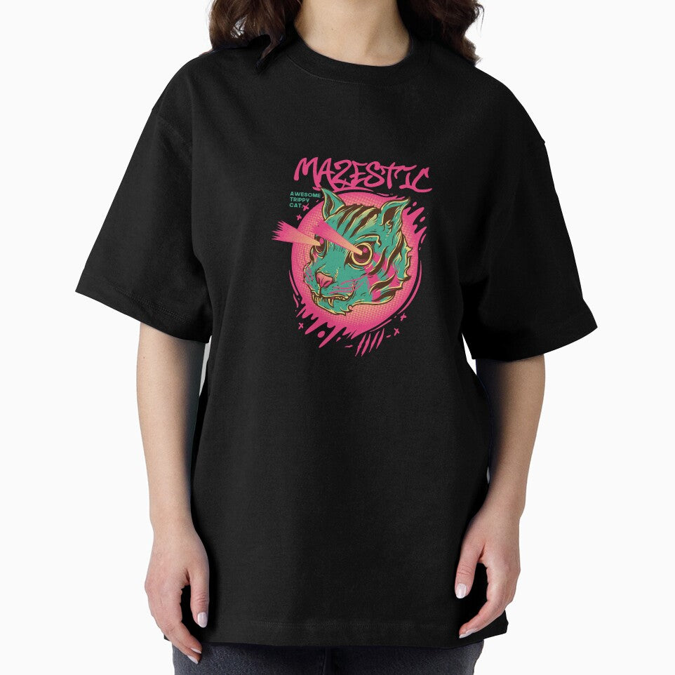 Mazestic Awesome Trippy Super power Cat Cats Retro with eye laser by activlifewear