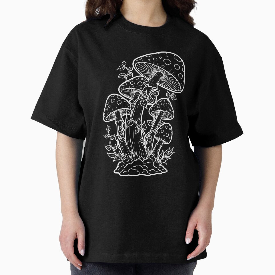 Enchanted Forest Mushrooms Botanical Illustration by ArtPer-design