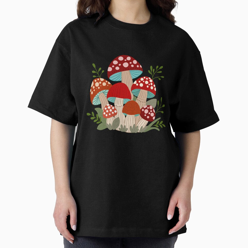 Whimsical Red Mushrooms by BookishBotanica