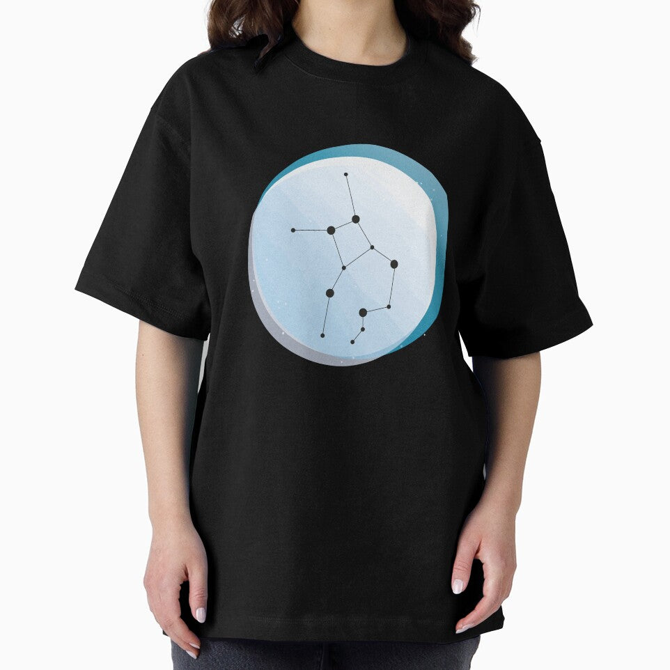 Virgo Constellation Art in Sky Blue Background Zodiac Element Colors by igashi
