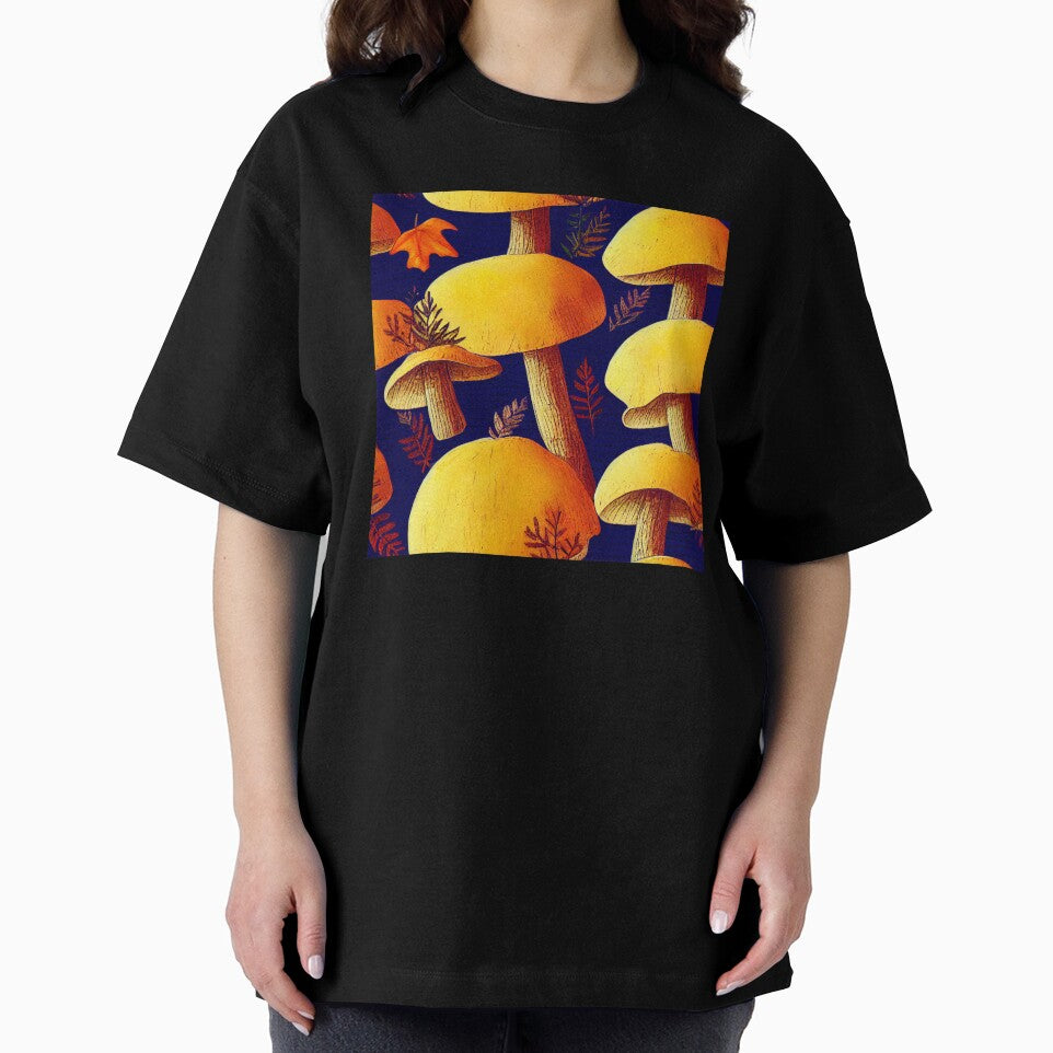 Yellow mushrooms with blue background by JinxedMonster