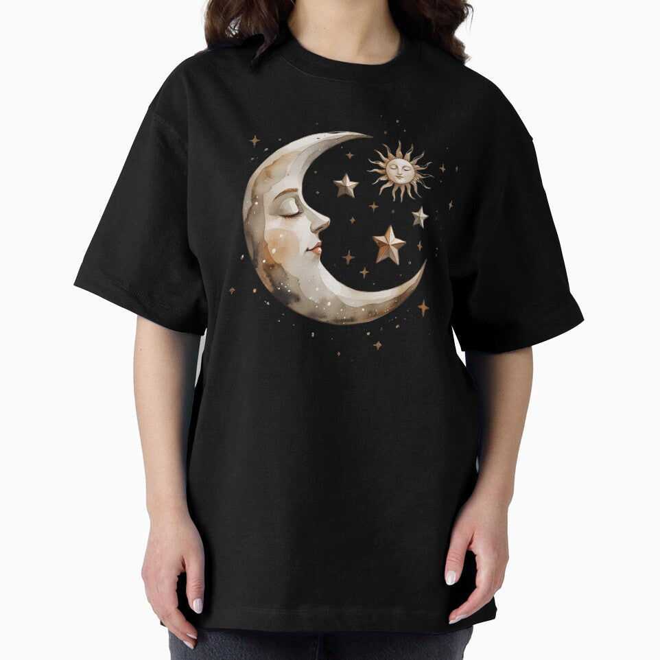 Moonlit Celestial Star and Sun by EchosAndInk