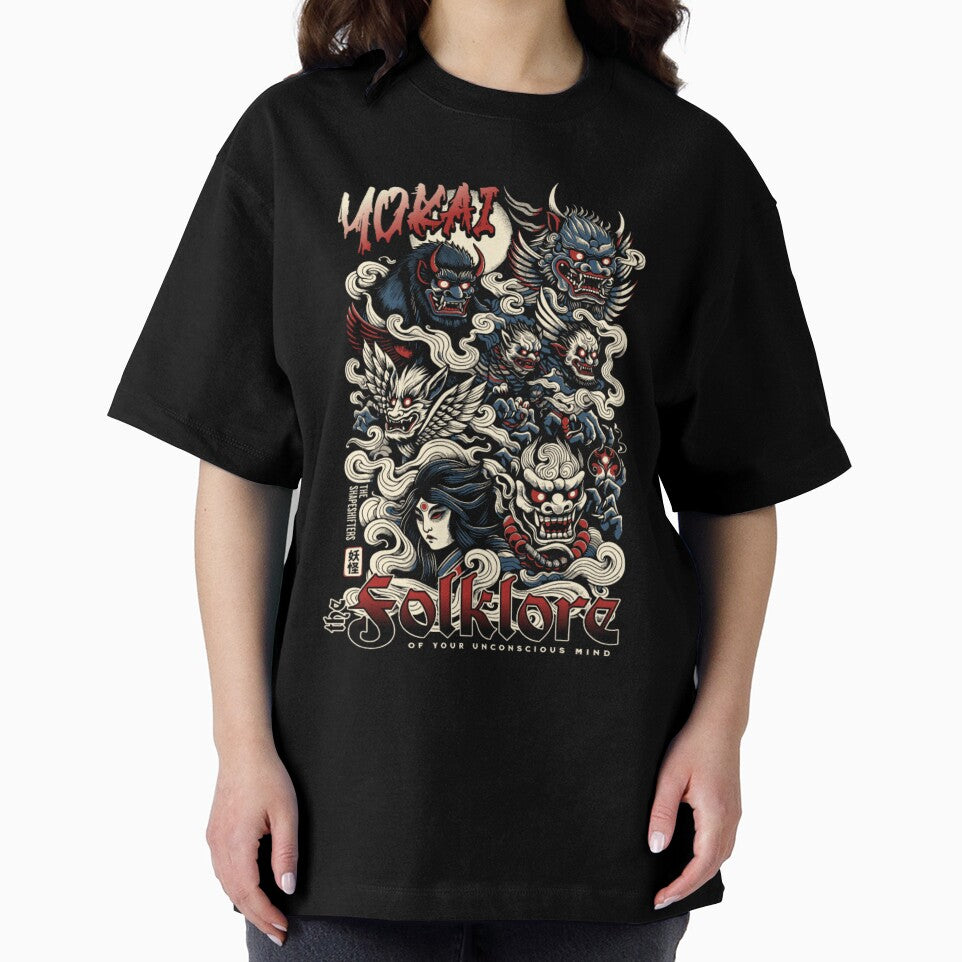 Traditional Japanese Demon & Oni Yokai Folklore Streetwear Print by GenZFashion000