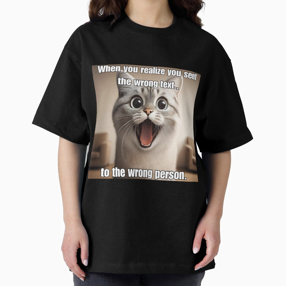 Funny Screaming Cat Meme When You Realize You Sent the Wrong Text by CatmemesArt