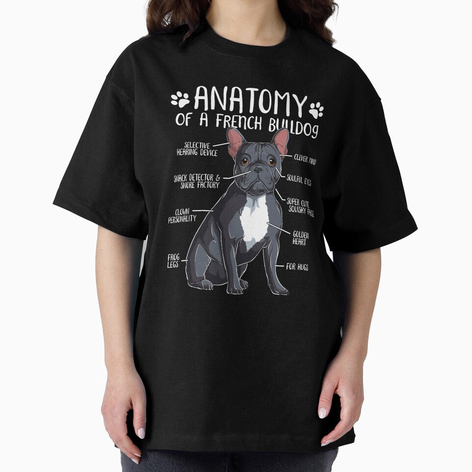 Funny French Bulldog Anatomy Black Blue Frenchie Dog Lover by lanynx design