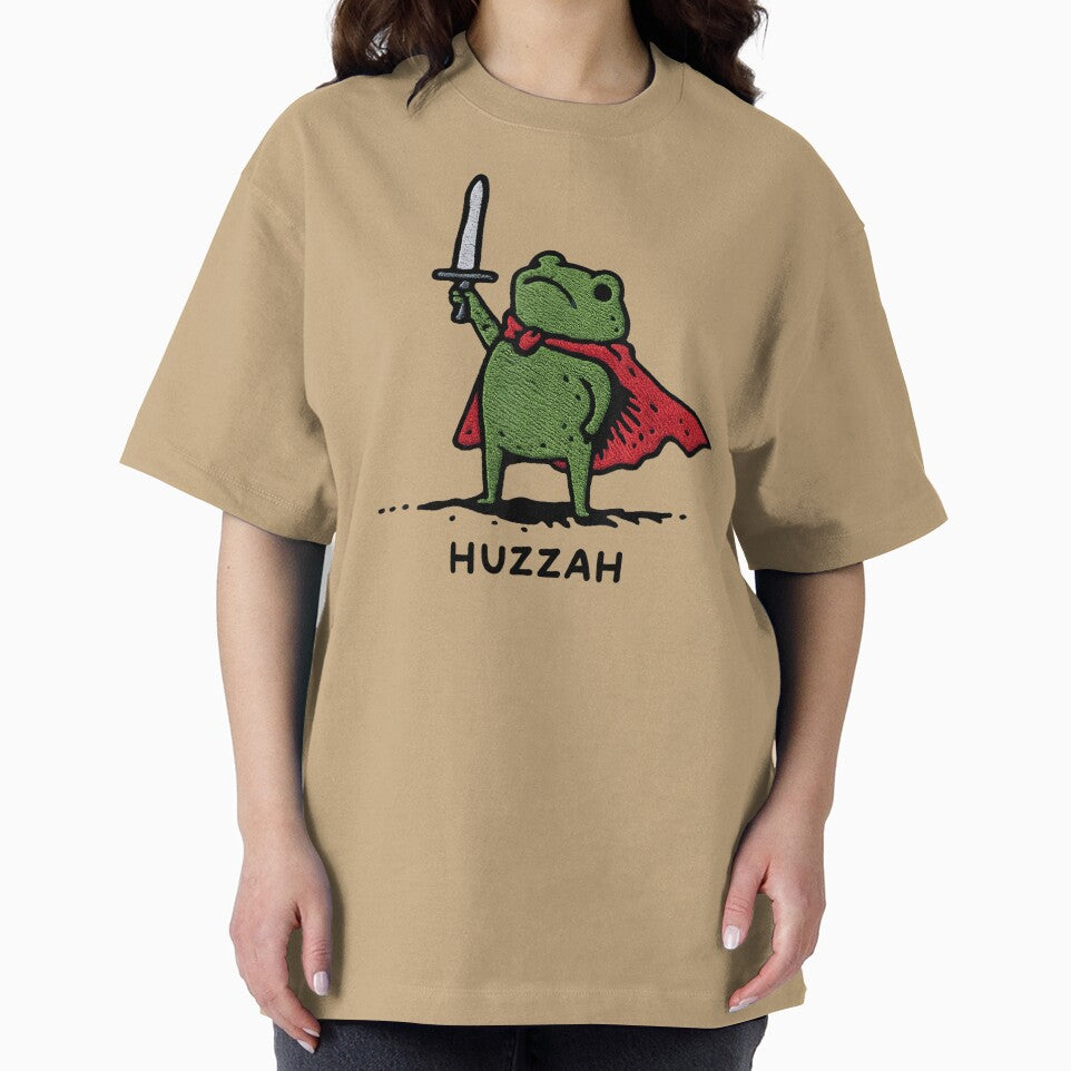 Huzzah Frog With Sword by Threadify LLC