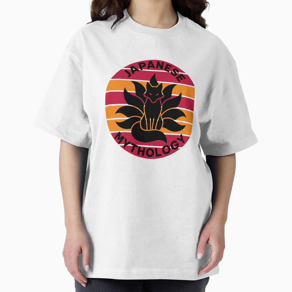 Kitsune Japanese Fox Nine-Tails Retro Design by Sabsll