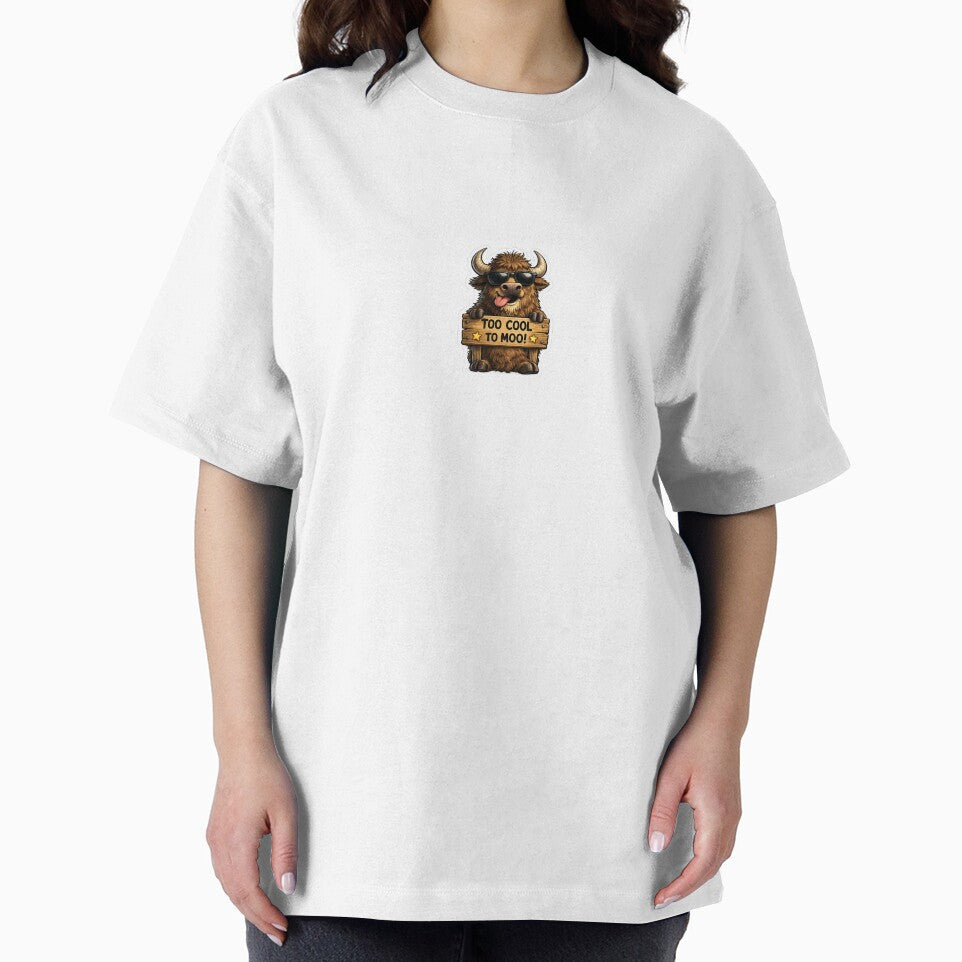 Too Cool To Moo Funny Buffalo Sticker by HaveAGoodDay365