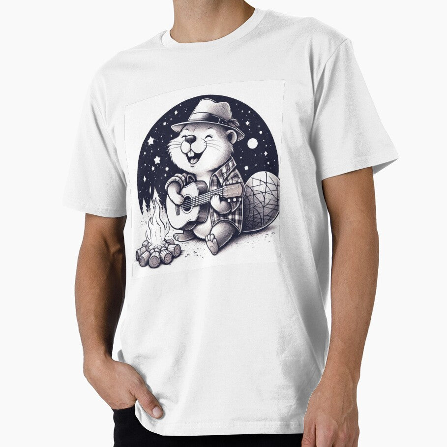 Beaver Playing Guitar by Art School Dropout