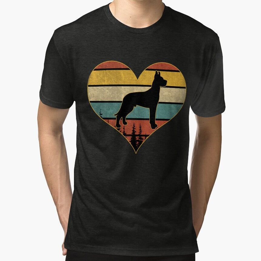 Retro vintage great dane heart by gastonfongemie