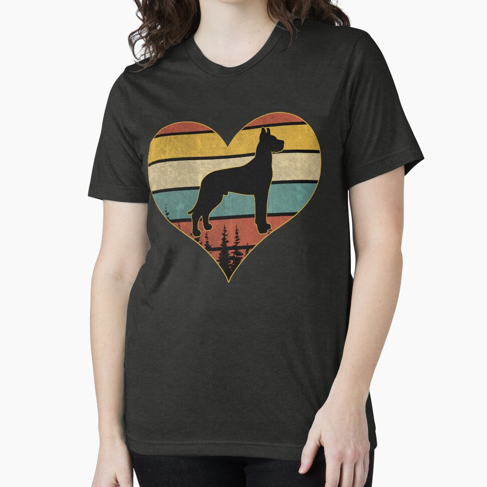 Retro vintage great dane heart by gastonfongemie