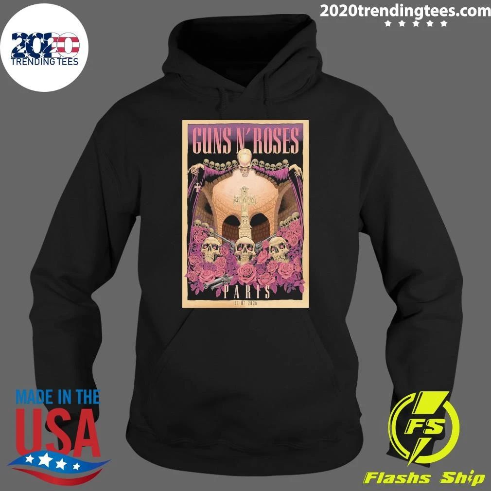 Guns N’ Roses In Paris France On July 1 2026 Tour Shirt