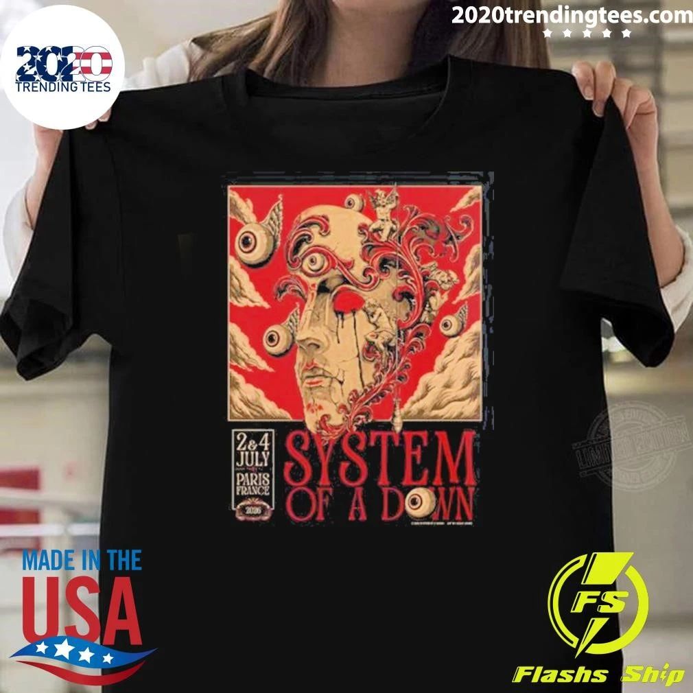 System Of A Down Paris France 2026 Stade de France Pop Up On 2 And 4 July 2026 Shirt