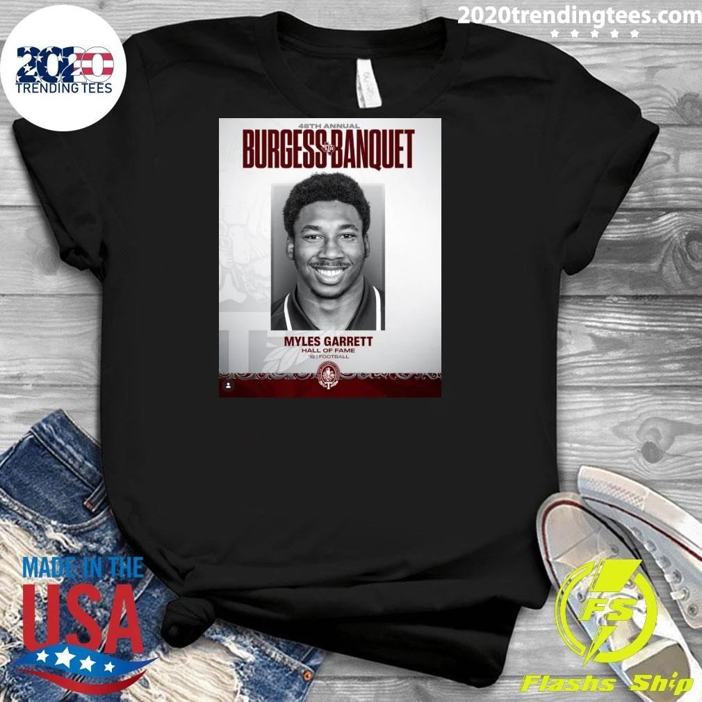 48th Annual Burgess Banquet Myles Garrett Hall Of Fame 18 Football Shirt