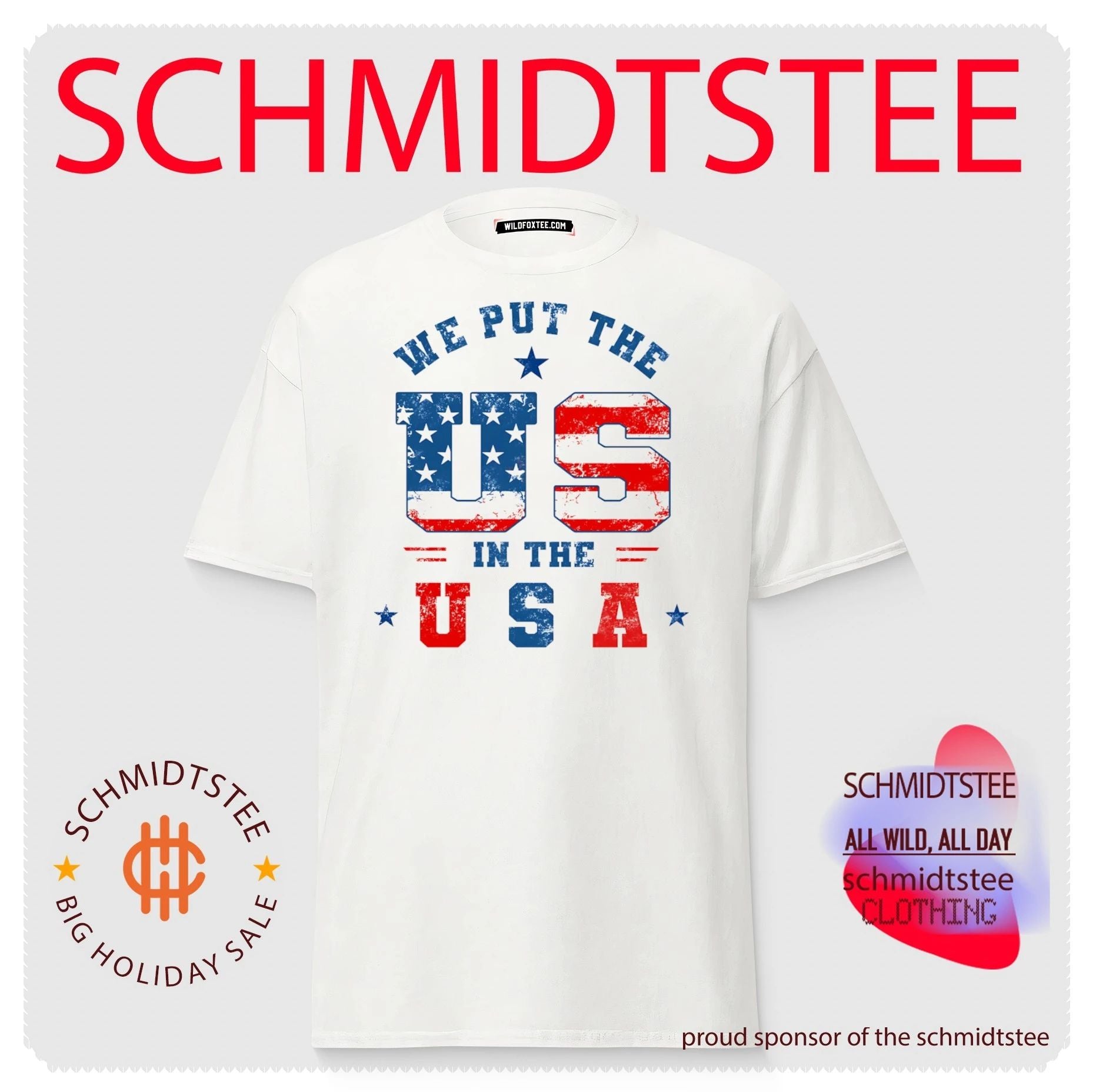 We Put the US in the USA Patriotic American Flag shirt