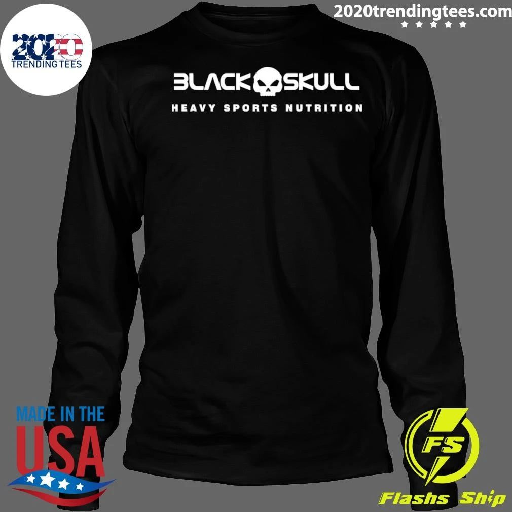 Cielo Carmín Black Skull Heavy Sports Nutrition Shirt