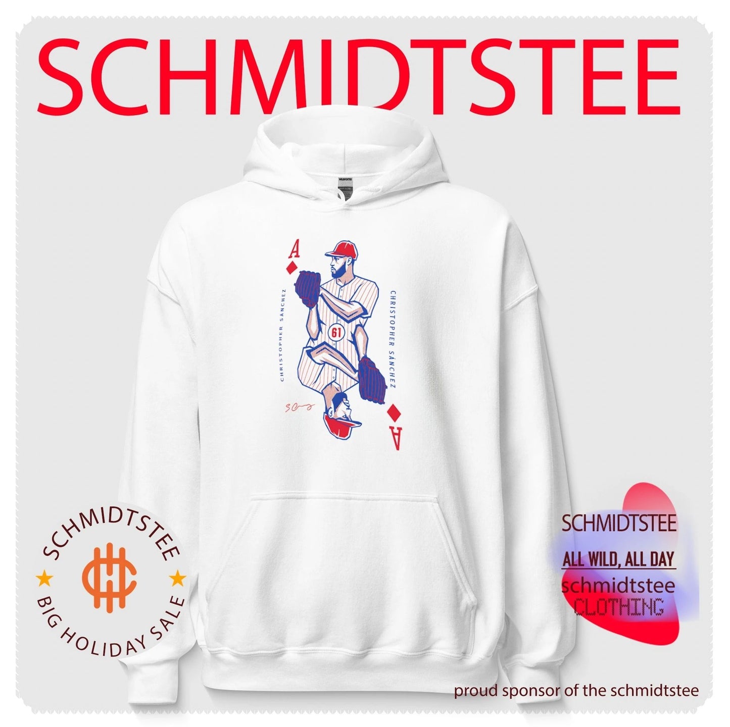 Cristopher Sánchez Philadelphia Phillies Ace of Diamonds Playing Card shirt