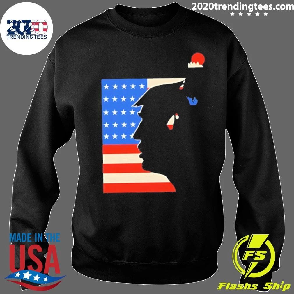 Donald Trump American Flag Silhouette Shirt