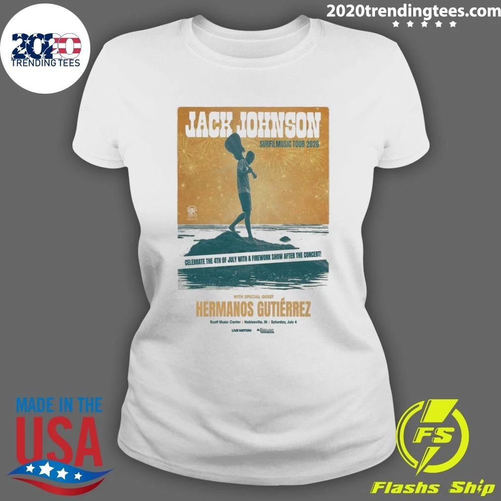Jack Johnson Ruoff Music Center in Noblesville, Indiana July 04 2026 Shirt