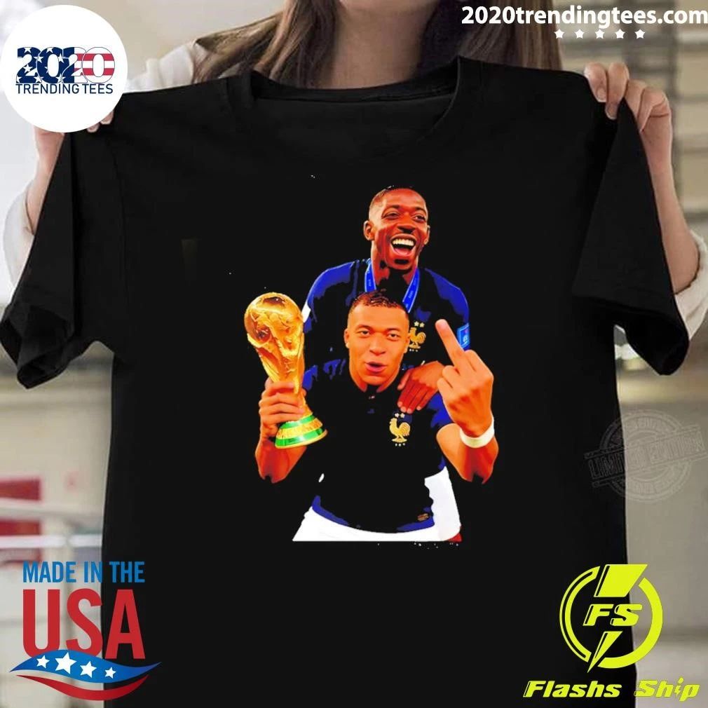 Kylian Mbappe and Ousmane Dembele France National Team Collage Trophy Shirt