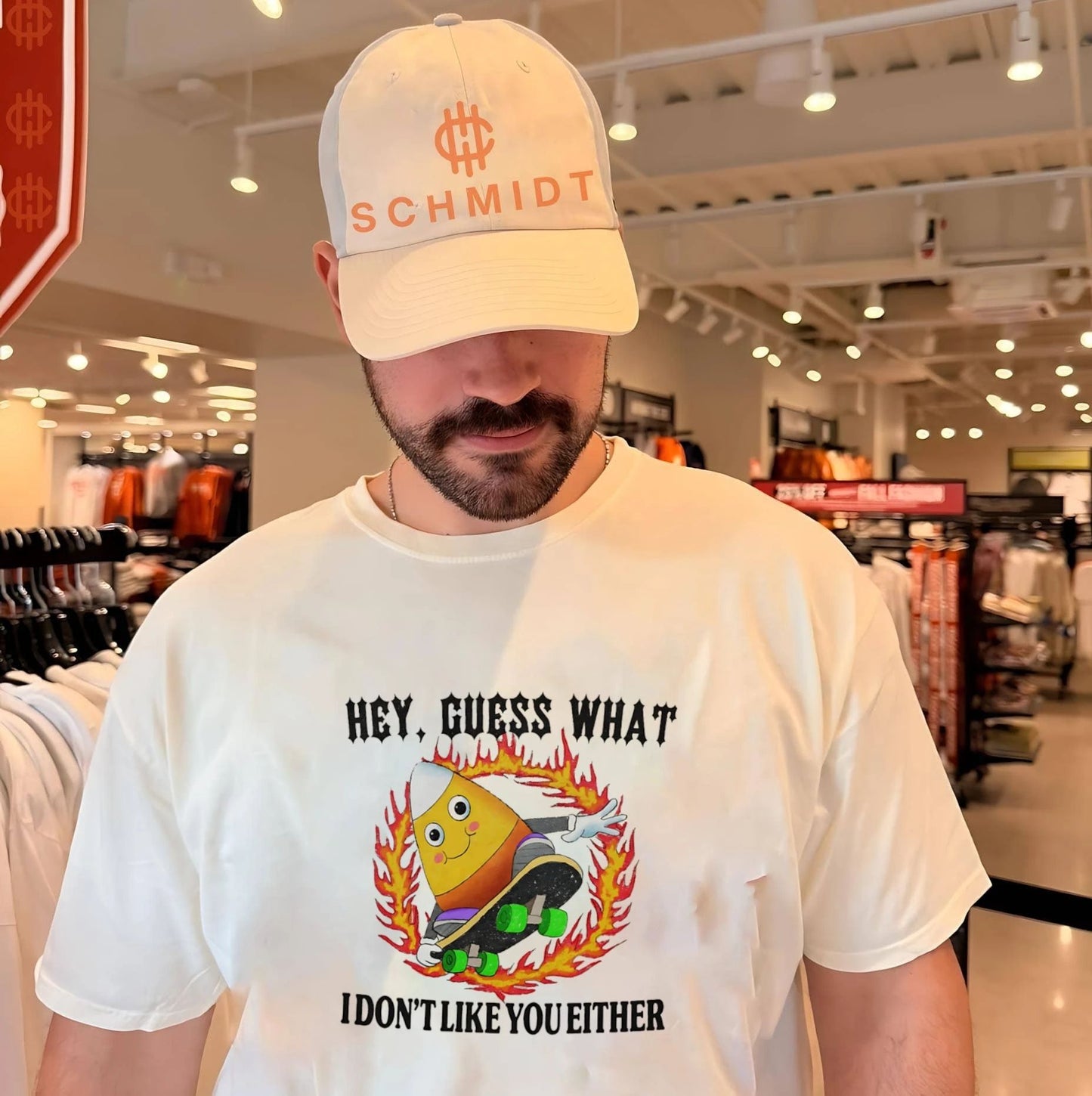 Candy Corn Skateboarder Hey Guess What I Don’t Like You Either shirt