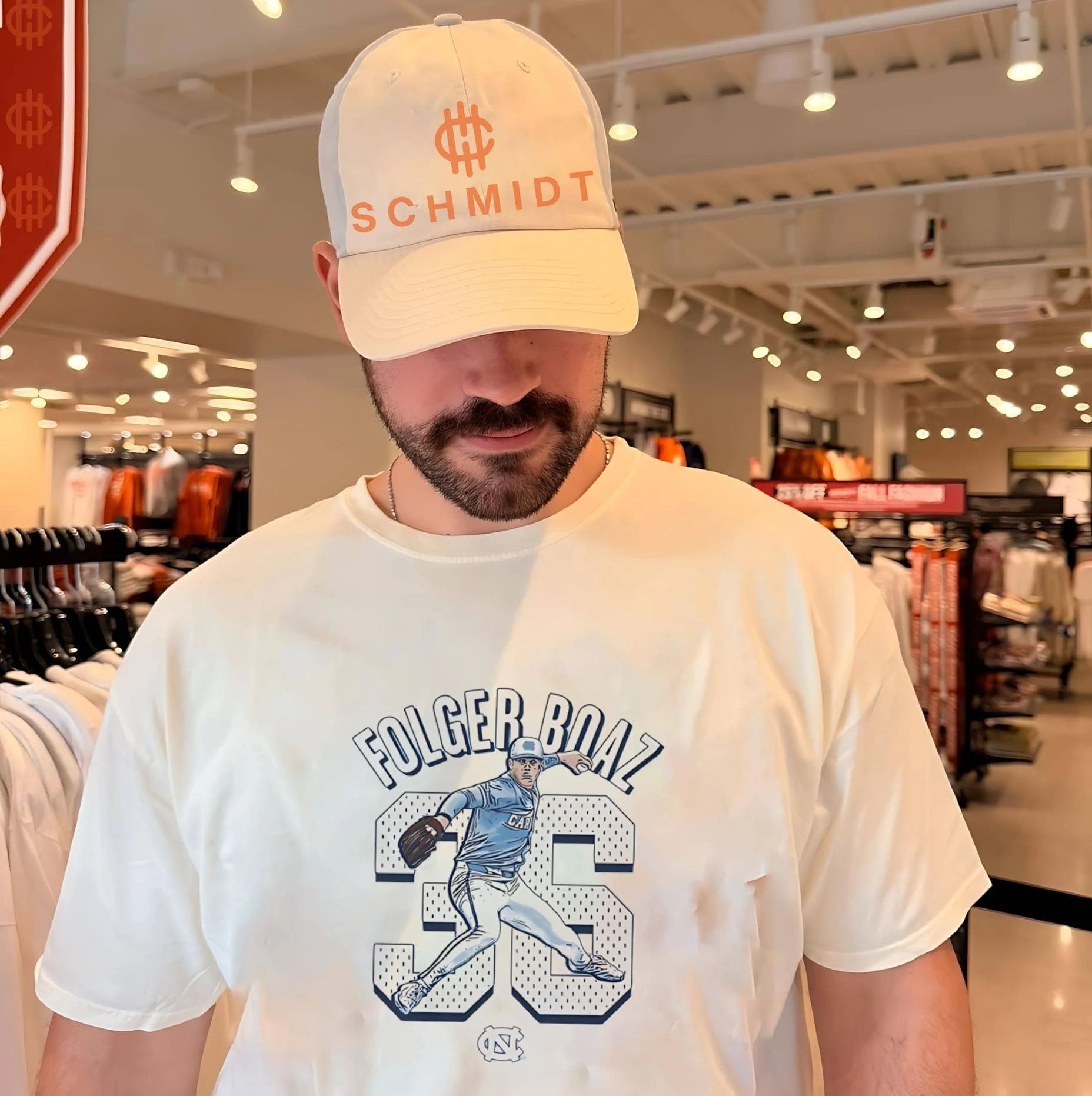 North Carolina Tar Heels Folger Boaz number 36 shirt