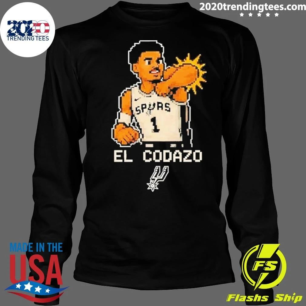 Victor Wembanyama Spurs Pixel Art El Codazo Shirt