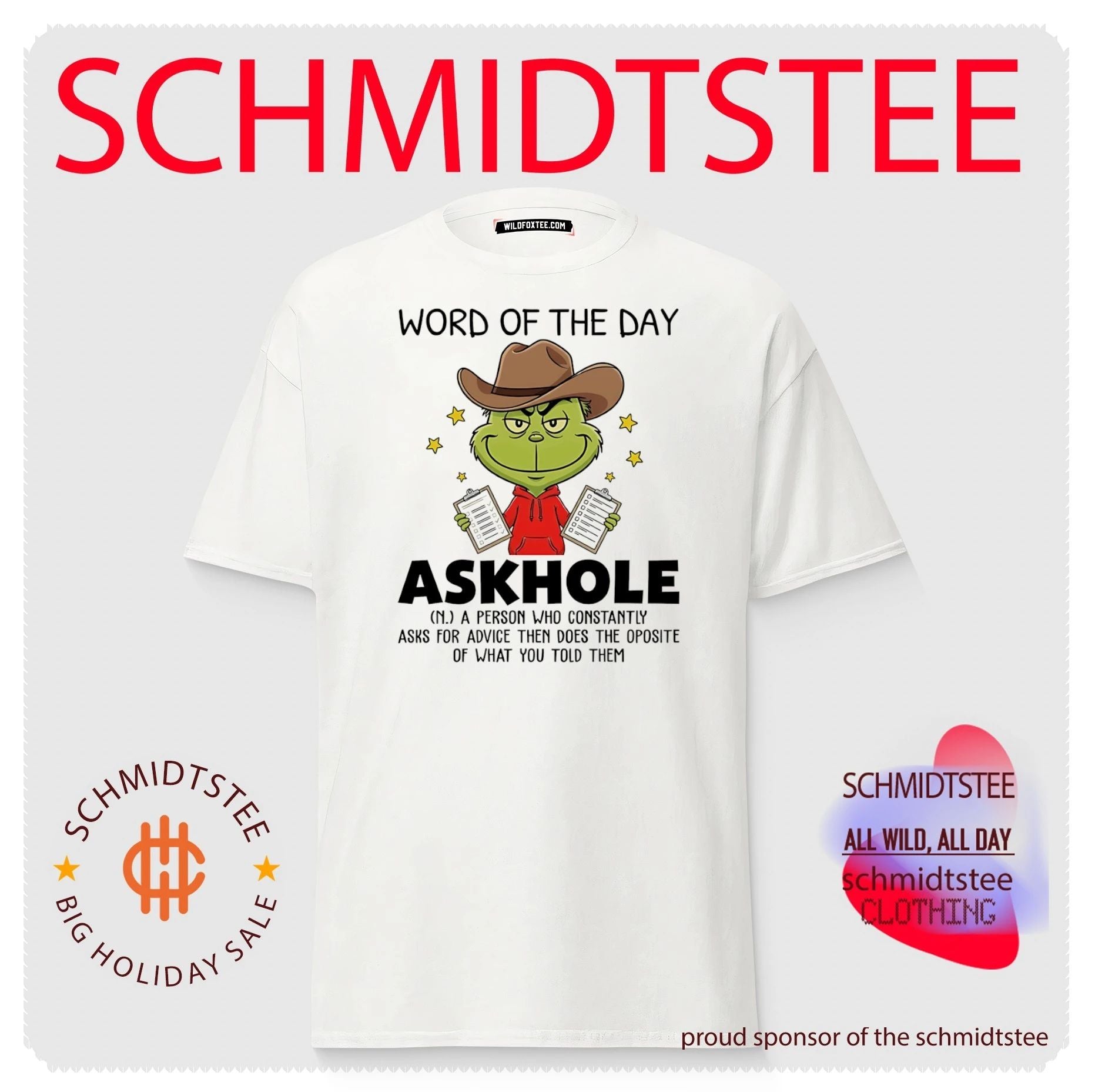 Grinch word of the day askhole definition shirt