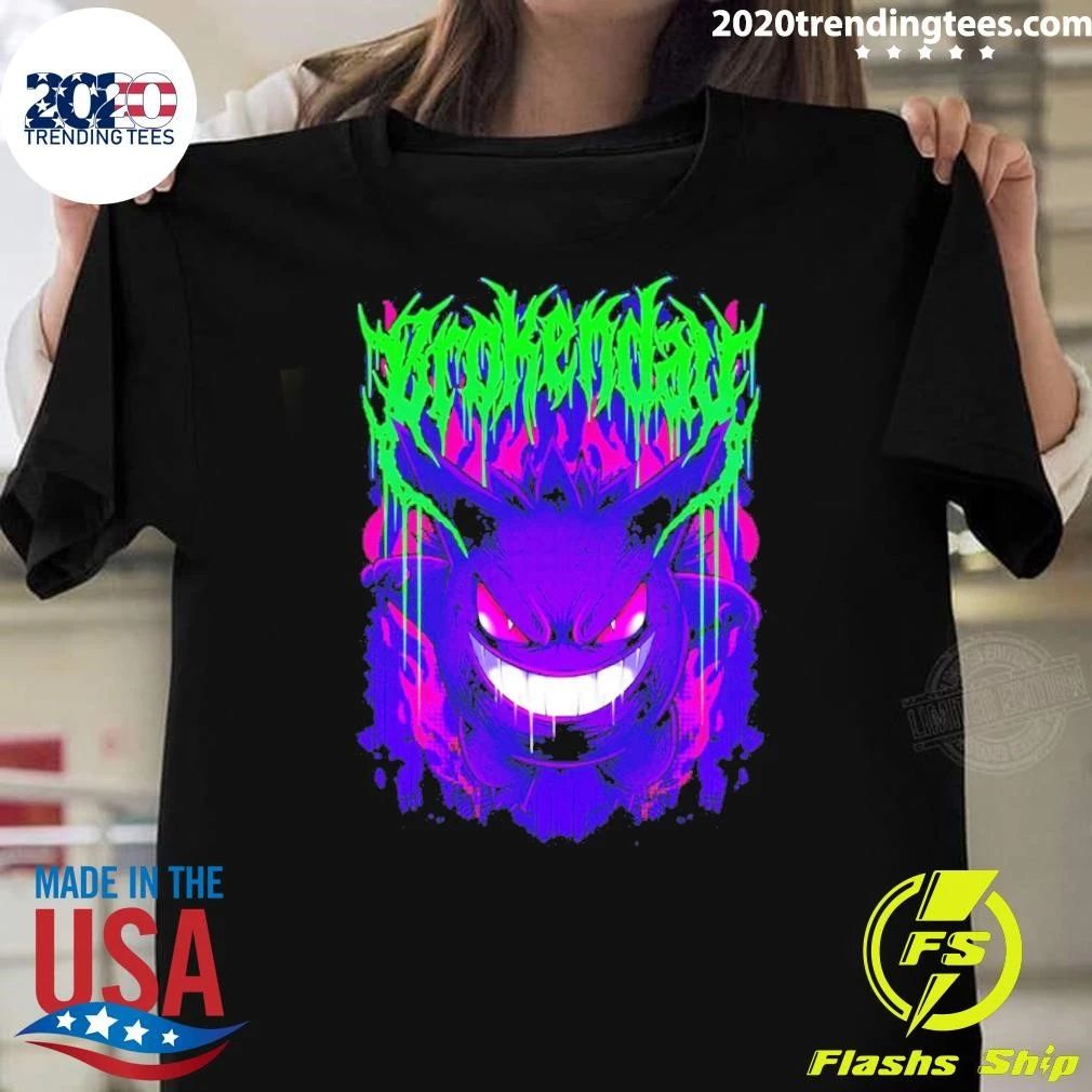 Gengar Brokenday Shadow Ball Bootleg Style Shirt