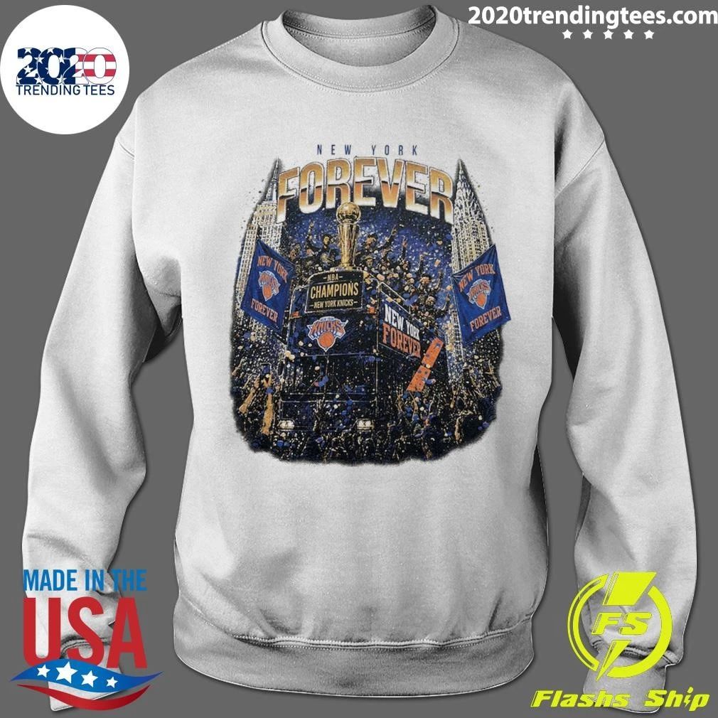 2026 NBA Finals Champions New York Forever Knicks Cream Parade Shirt
