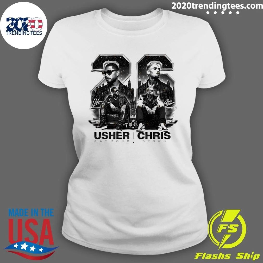 Raymond Brown Usher and Chris Brown R and B Music Vintage Shirt