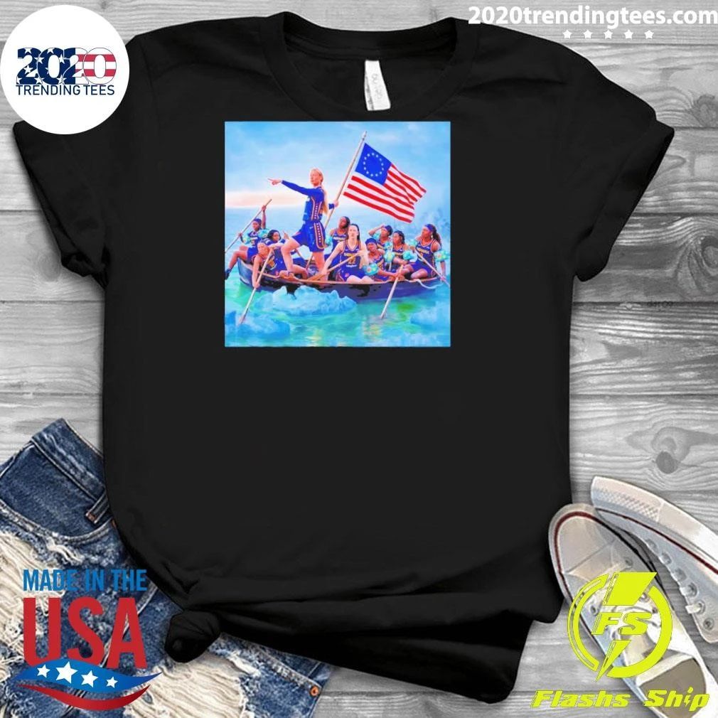 Sophie Cunningham x George Washington Washington Crossing the Delaware Indiana Fever Basketball Parody Shirt