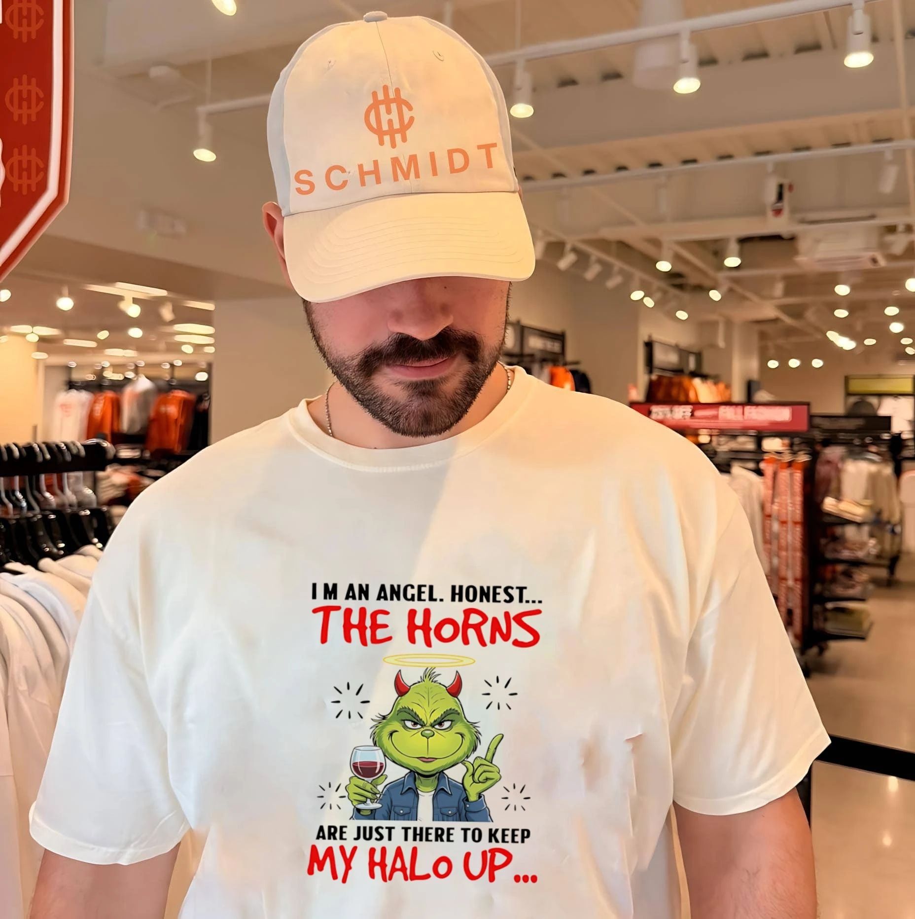 The Grinch I Am an Angel Honest The Horns Are Just to Keep My Halo Up shirt