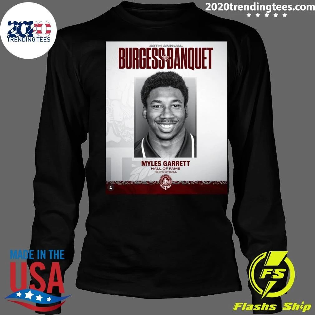 48th Annual Burgess Banquet Myles Garrett Hall Of Fame 18 Football Shirt