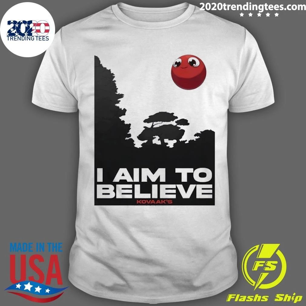 Kovaak’s I Aim to Believe Red Ball Tee Shirt
