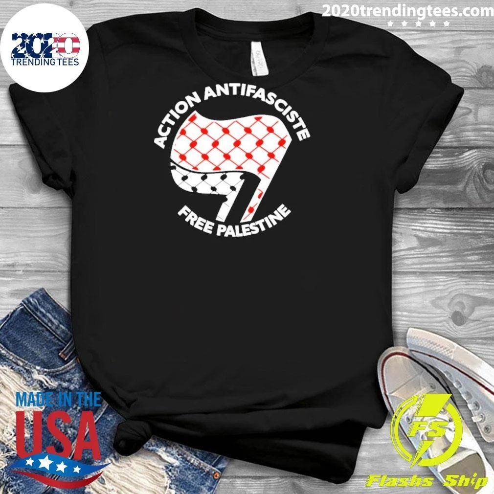 Action Antifasciste Free Palestine Antifa Shirt