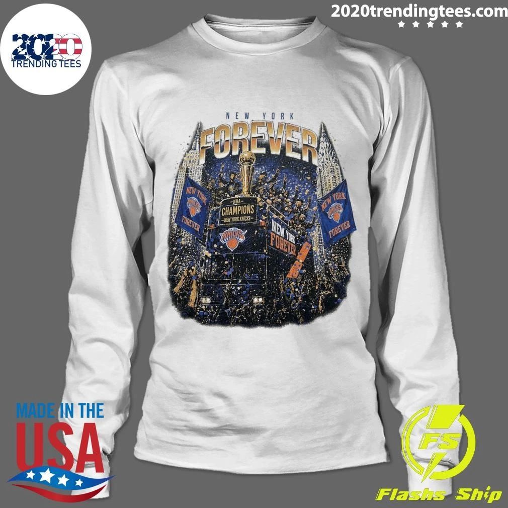 2026 NBA Finals Champions New York Forever Knicks Cream Parade Shirt