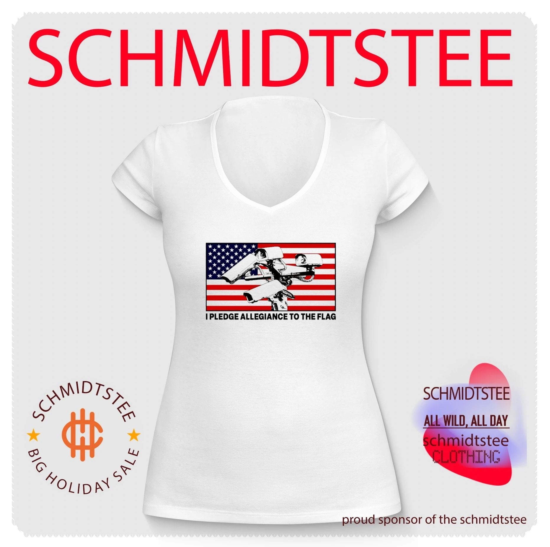 I Pledge Allegiance to the Flag Surveillance Camera shirt