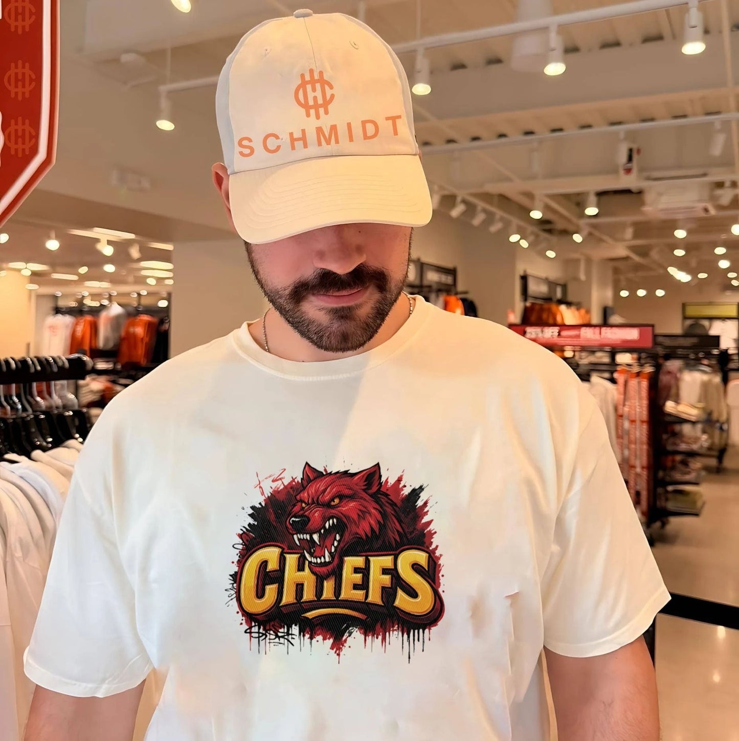 Kansas City Chiefs Distressed Wolf Logo mascot shirt