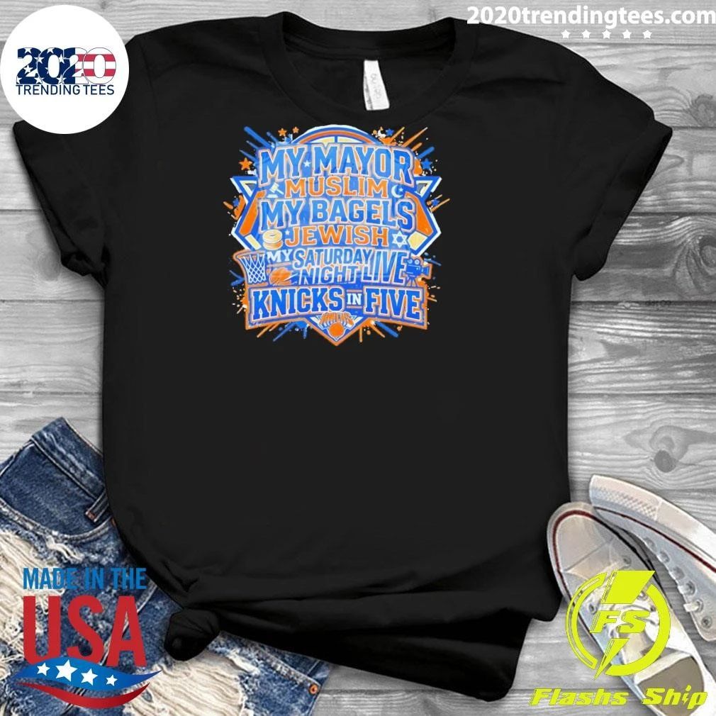 New York City Basketball My Mayor Muslim My Bagels Jewish My Saturday Night Shirt