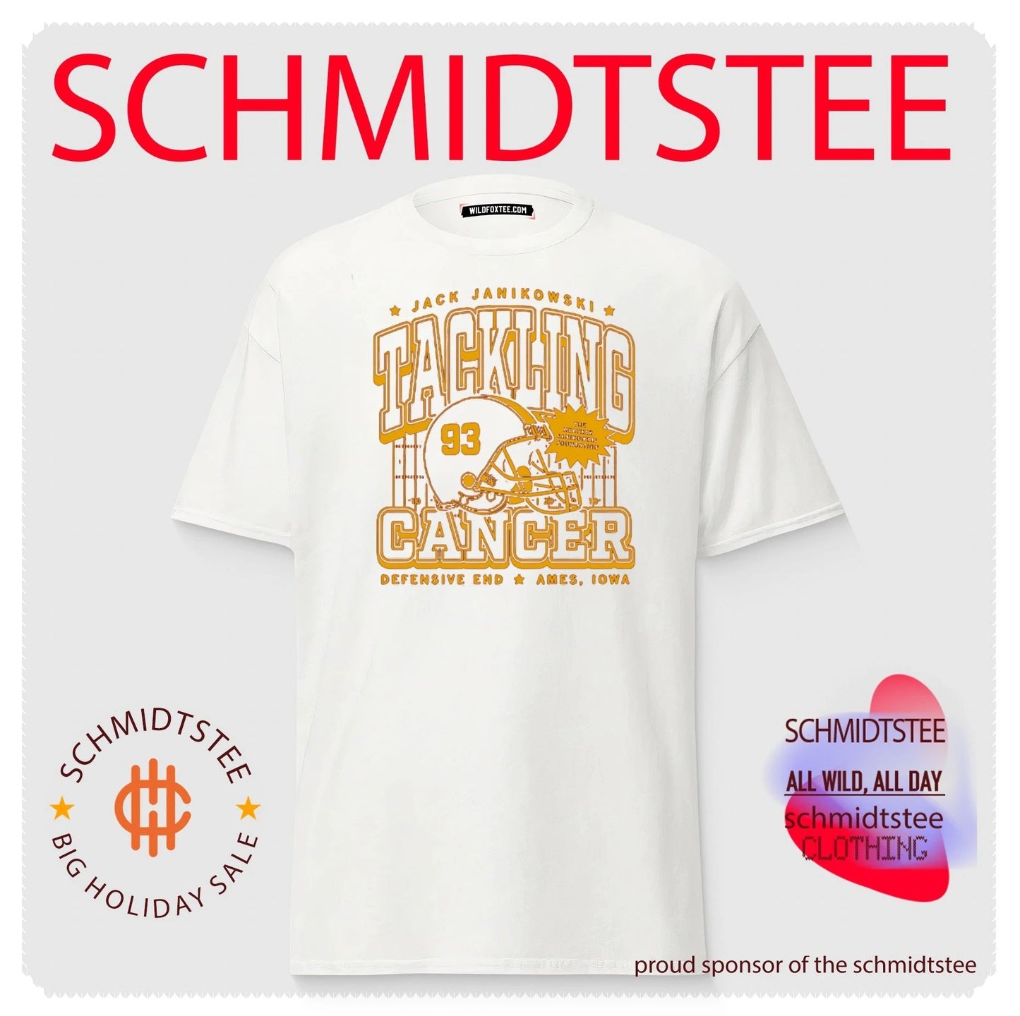 Jack Janikowski Tackling Cancer Ames Iowa Football shirt