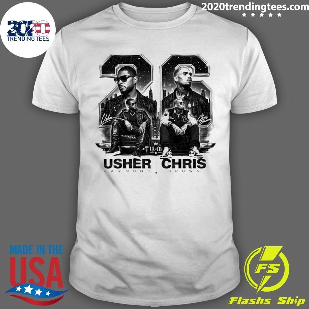 Raymond Brown Usher and Chris Brown R and B Music Vintage Shirt