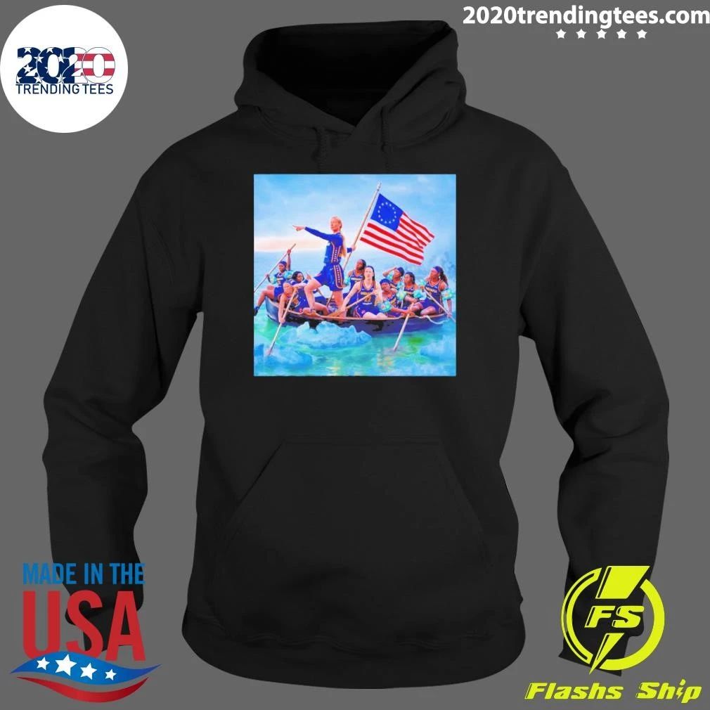 Sophie Cunningham x George Washington Washington Crossing the Delaware Indiana Fever Basketball Parody Shirt